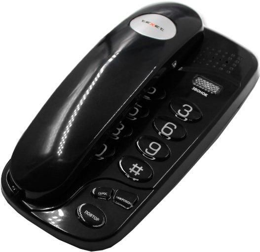 Проводной телефон TeXet TX-238 (черный) - фото 1 - id-p224830782