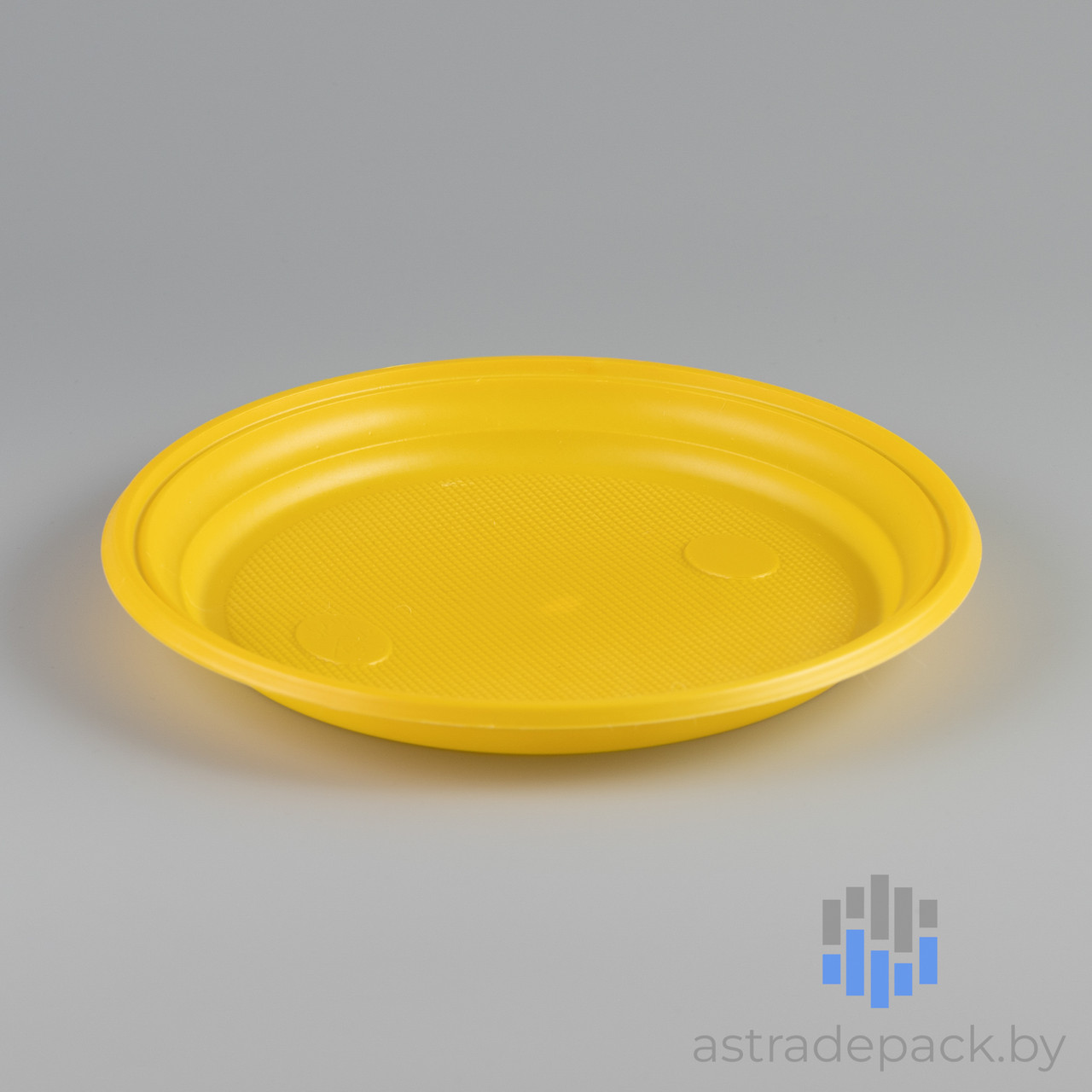 Тарелка пластиковая Д-205 мм желтая (упаковка - 100 шт.) - фото 1 - id-p222201912