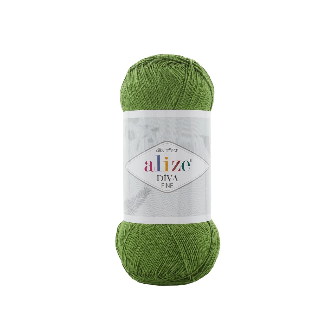 Пряжа Ализе Дива Файн (Alize Diva Fine) цвет 210 зеленый: продажа, цена ...