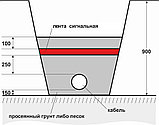 Лента сигнальная Электро ЛСЭ-250, ширина 250 мм длина 100мп. ЛСЭ – Лента Сигнальная «Электро» ОСТОРОЖНО КАБЕЛЬ, фото 6