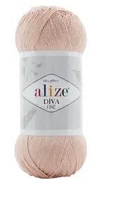 Пряжа Ализе Дива Файн (Alize Diva Fine) цвет 382 пудра