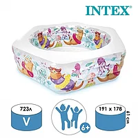 Бассейн детский надувной Intex Океанский риф 191х178х61 см 56493NP 6+