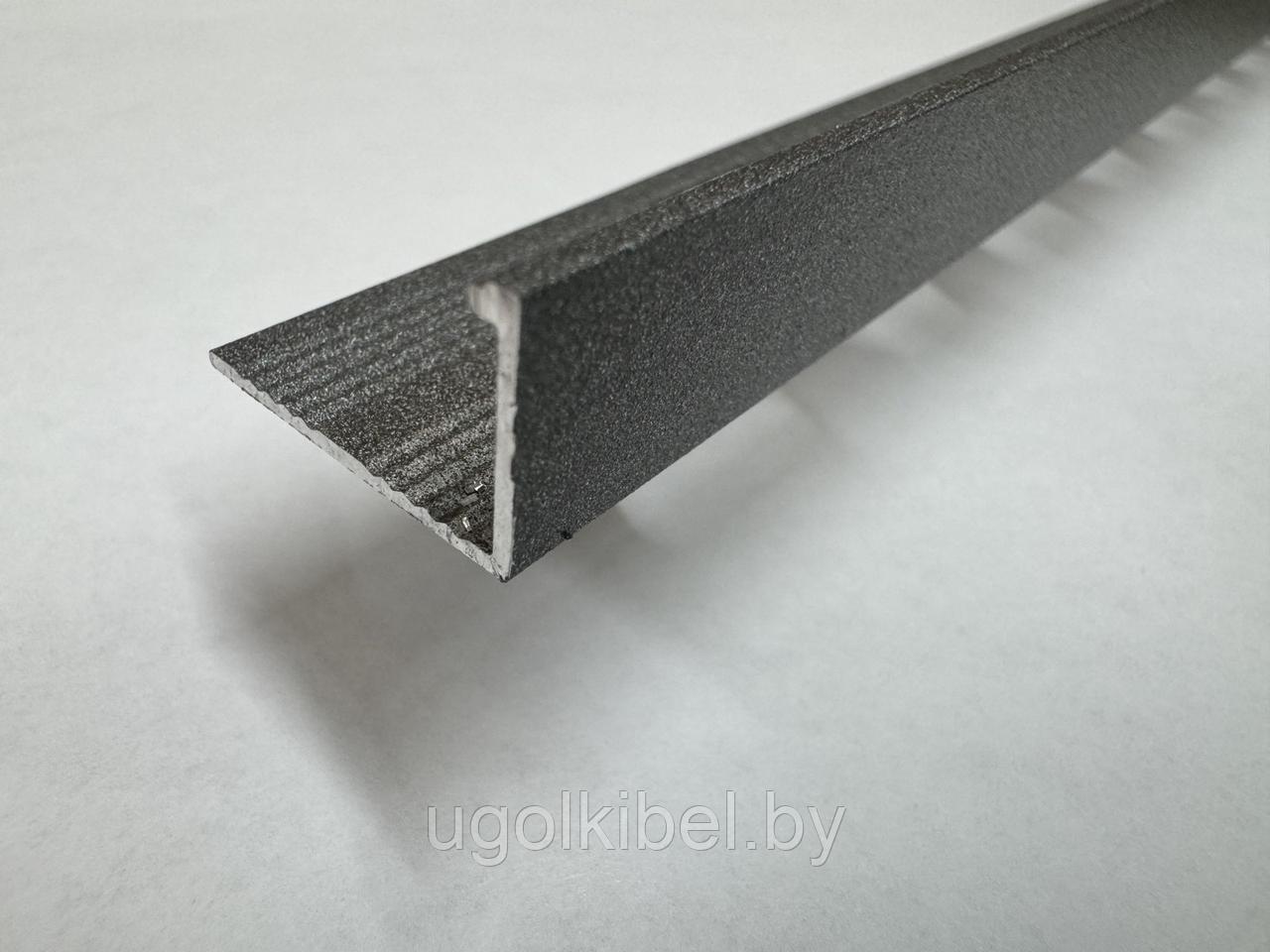 Уголок для плитки L-образный 12 мм, grey stone (серый муар) 270 см