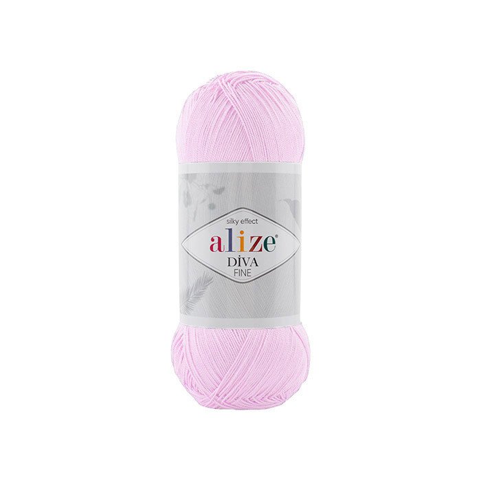 Пряжа Ализе Дива Файн (Alize Diva Fine) цвет 185 светло-розовый