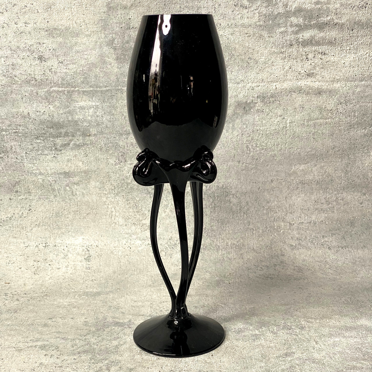 Ваза -подсвечник Glossy black 2