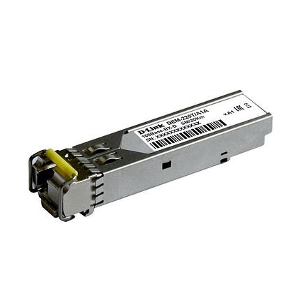 D-Link 220T/20KM/A1A WDM SFP-трансивер с 1 портом 100Base-BX-D (Tx:1550 нм, Rx:1310 нм) для одномодового, фото 2