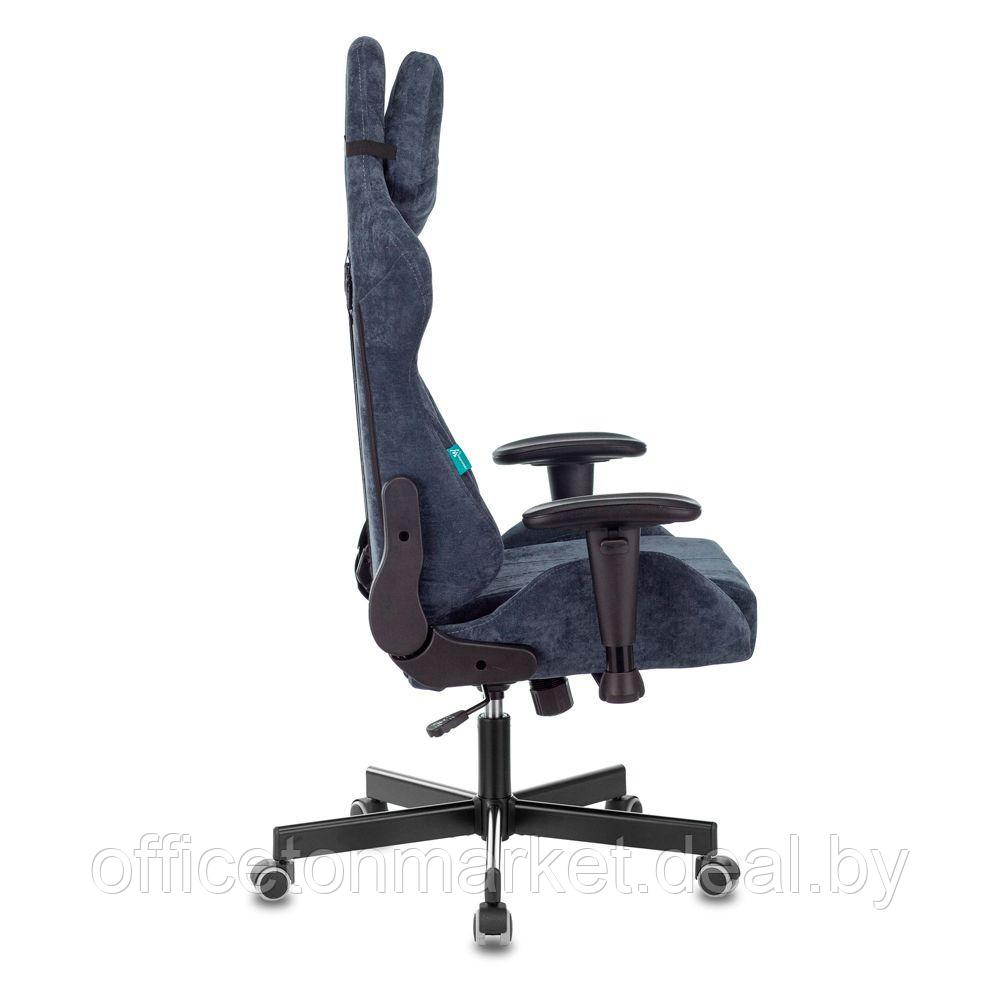 Кресло игровое Zombie "VIKING KNIGHT Fabric", ткань, металл, синий - фото 3 - id-p224554224