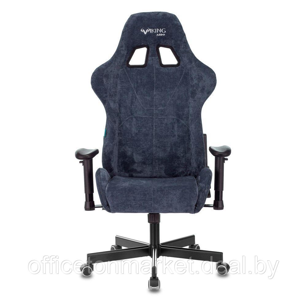 Кресло игровое Zombie "VIKING KNIGHT Fabric", ткань, металл, синий - фото 6 - id-p224554224