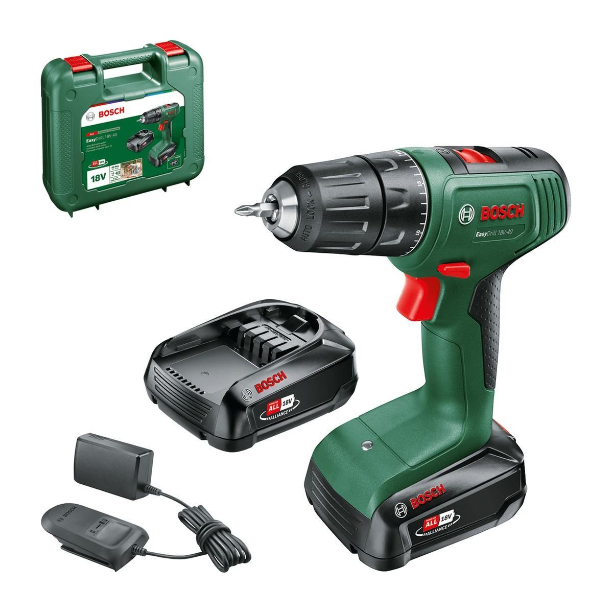 Дрель-шуруповерт Bosch EasyDrill 18V-40 аккум. патрон:быстрозажимной (06039D8005) - фото 1 - id-p224838839