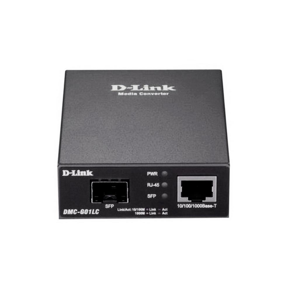 Конвертер D-Link DMC-G01LC/C1A, Media Converter with 1 100/1000Base-T port and 1 100/1000Base-X SFP port. - фото 1 - id-p224838880