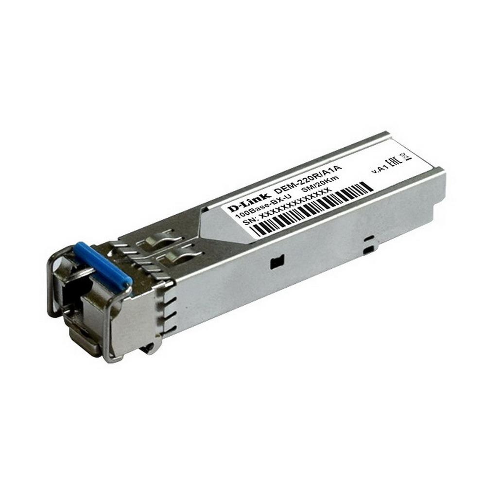 Трансивер D-Link 220R/20KM/A1A 100Base-BX-U Single-Mode 20KM SFP TX-1310/RX-1550nm - фото 1 - id-p224839197