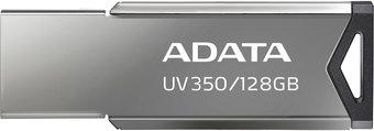 Флеш-накопитель USB3.2 128Gb A-DATA UR350 (UR350-128G-RSR/BG) USB 3.2 Type-A, металл, без колпачка, коричневый - фото 1 - id-p224839242