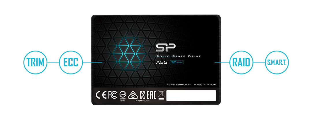 SSD 256GB Silicon Power SP256GBSS3A55S25 <2.5", SATAIII, 550/450 MB/s - фото 2 - id-p224823676