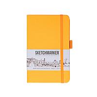 Скетчбук "Sketchmarker", 9x14 см, 140 г/м2, 80 листов, оранжевый неон