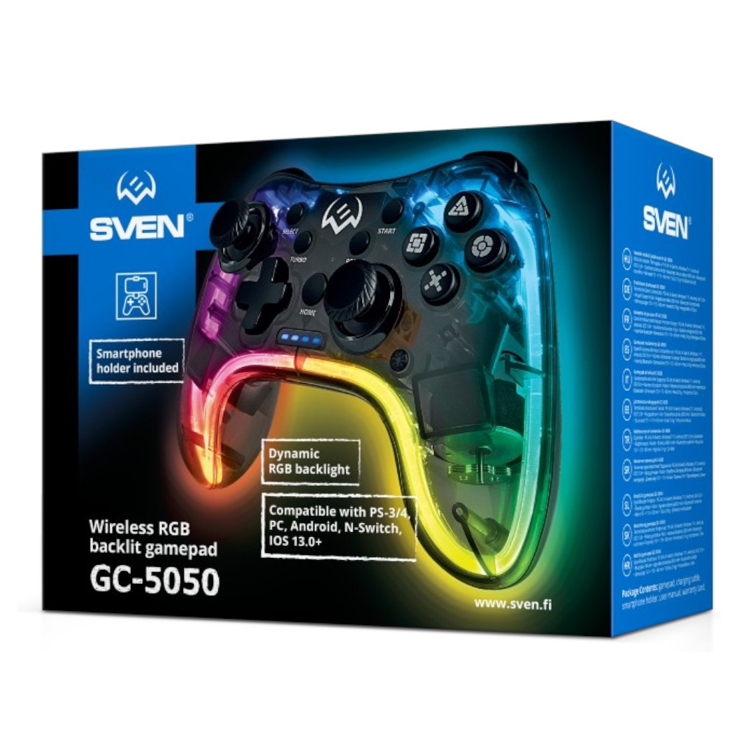 Геймпад беспроводной SVEN GC-5050 для PS 4/PS 3/Nintendo Switch (Lite,ОLED)/iOS/Android/PC,SV-016029