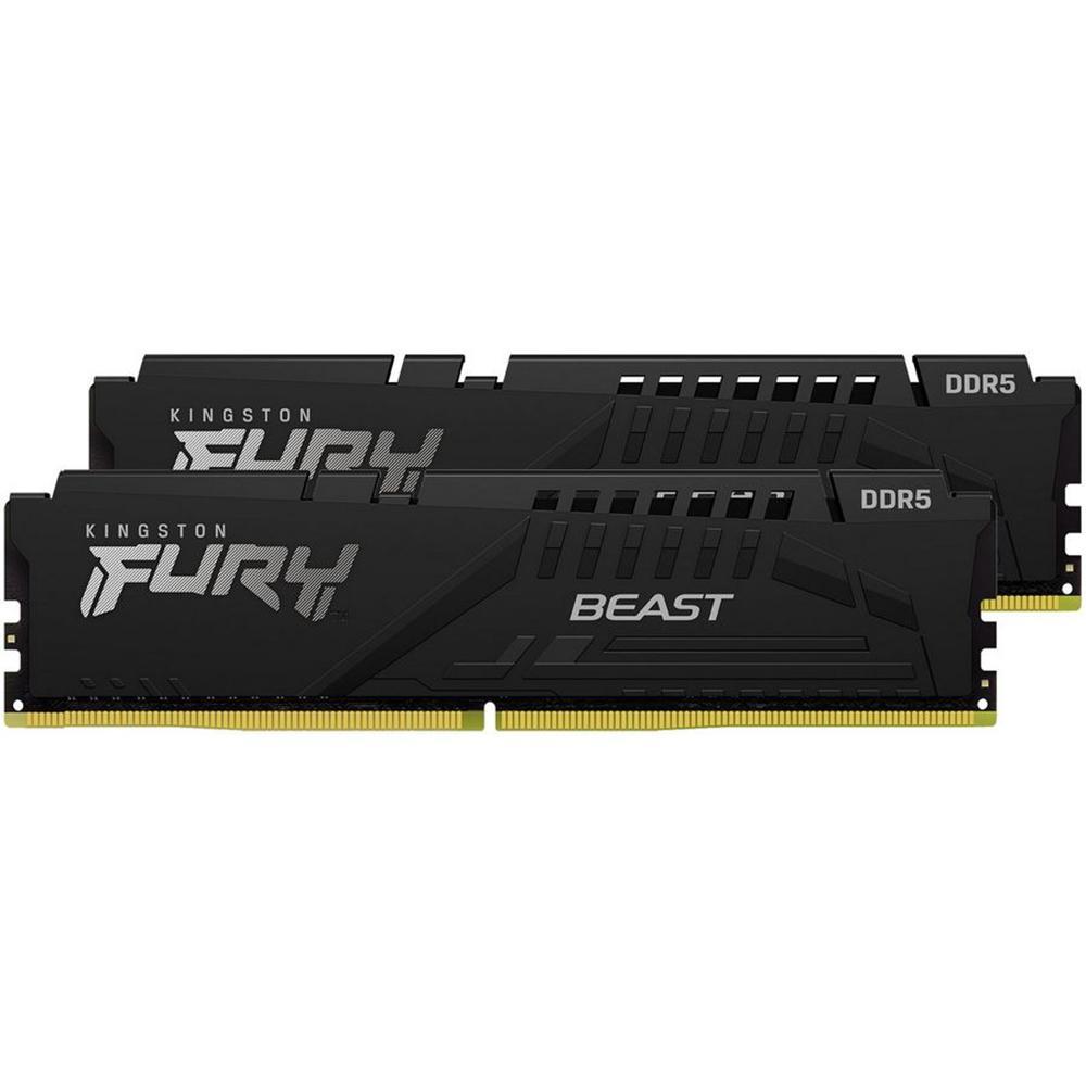Модуль памяти Kingston Fury Beast KF548C38BBK2-32 DDR5 DIMM 32Gb KIT 2*16Gb PC5-38400 CL38 - фото 1 - id-p224840439