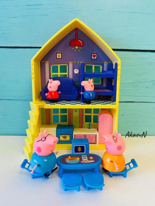 Домик свинки Пеппы Игровой набор кукольный дом с фигурками Peppa pig из мультика - фото 4 - id-p224840516