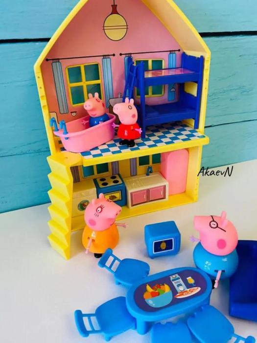 Домик свинки Пеппы Игровой набор кукольный дом с фигурками Peppa pig из мультика - фото 7 - id-p224840516