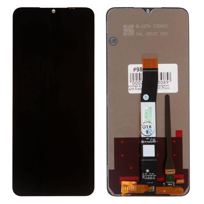 Дисплей в сборе с тачскрином для Xiaomi Redmi 10C, Poco C40, черный (copy lcd) - фото 1 - id-p224840606