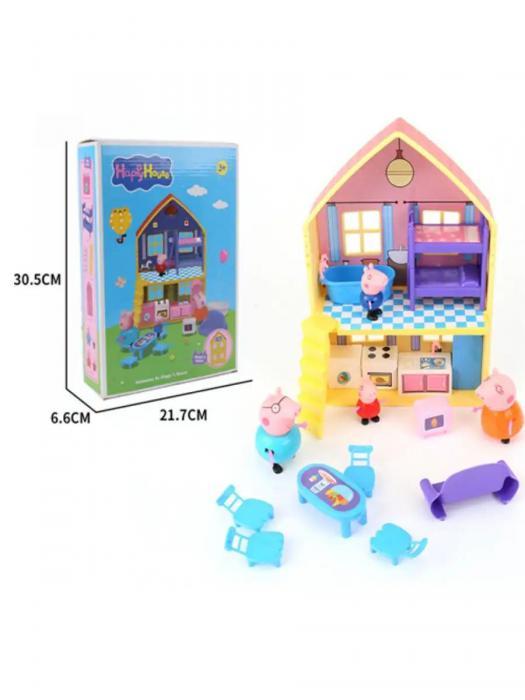 Домик свинки Пеппы Игровой набор кукольный дом с фигурками Peppa pig из мультика - фото 6 - id-p224840787