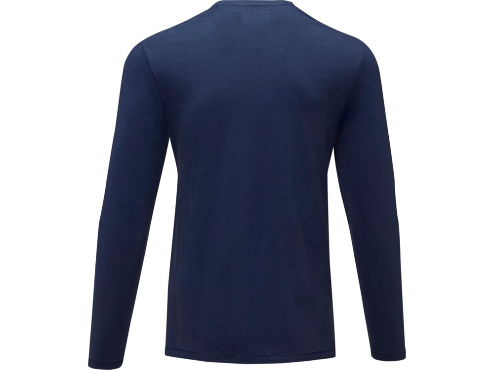 Ponoka мужская футболка из органического хлопка, длинный рукав, темно-синий - фото 3 - id-p224840874