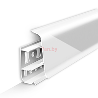 Плинтус напольный пластиковый (ПВХ) Ideal Деконика Белый глянцевый 001-G 55мм
