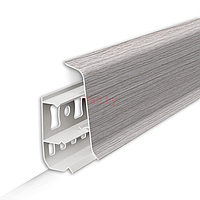 Плинтус напольный пластиковый (ПВХ) Ideal Деконика Ясень серый 253 55мм