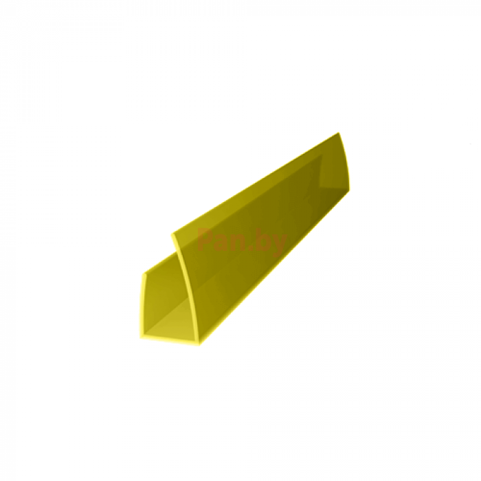 Торцевой профиль для поликарбоната Royalplast 6 мм Желтый, 2100мм - фото 1 - id-p224846446