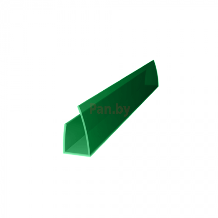 Торцевой профиль для поликарбоната Royalplast 6 мм Зеленый, 2100мм - фото 1 - id-p224846447