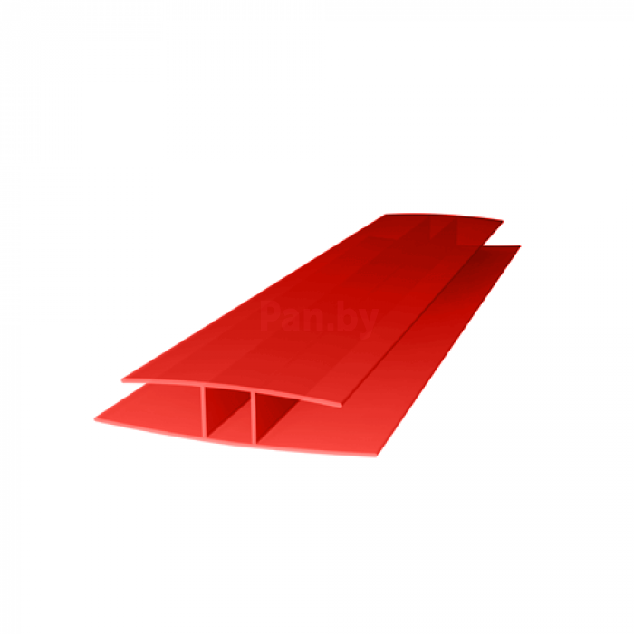 Соединительный профиль для поликарбоната Royalplast неразъемный 6мм красный - фото 1 - id-p224846481