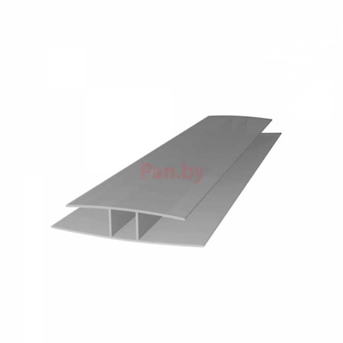 Соединительный профиль для поликарбоната Royalplast неразъемный 8мм серый - фото 1 - id-p224846496