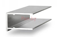 Торцевой профиль для поликарбоната Юг-Ойл-Пласт F-16мм алюминиевый