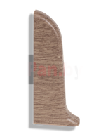 Заглушка для плинтуса ПВХ LinePlast L003 Дуб беленый, 58мм (левая)