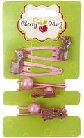 Набор аксессуаров для волос Cherry Mary S6008 №06, 4 шт., розовый