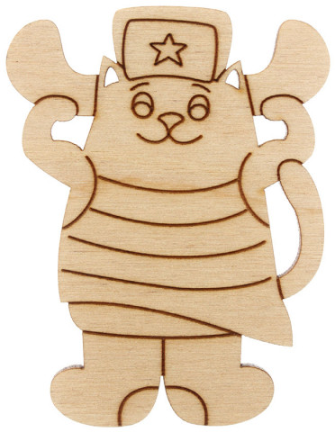 Заготовка для творчества деревянная «Подвеска» Mr. Carving «Кот в валенках» - фото 1 - id-p224854669