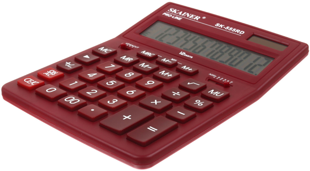 Калькулятор 12-разрядный Skainer SK-555 красный - фото 1 - id-p224854670