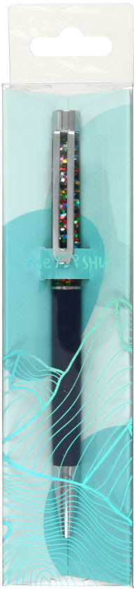 Ручка подарочная шариковая автоматическая Meshu Black Sand корпус темно-синий