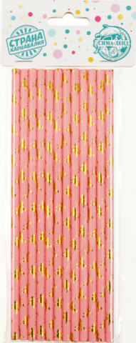 Набор трубочек для коктейля длина 19,5 см, 12 шт., «Единорог», розовый - фото 1 - id-p224854254