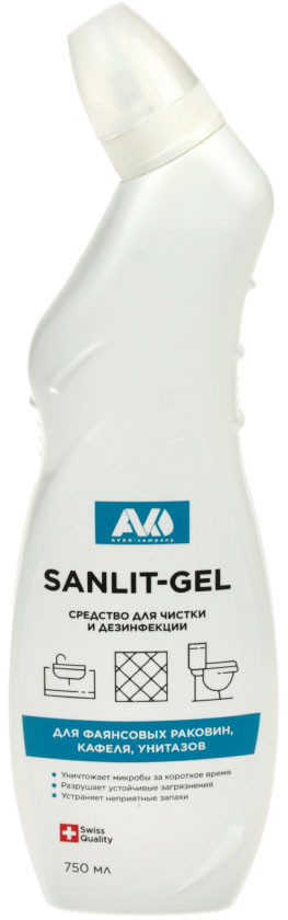 Средство для чистки и дезинфекции унитазов «Санлит» 750 мл, гель - фото 2 - id-p224854260