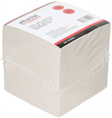 Блок бумаги для заметок «Куб» Attache Economy 90*90*90 мм, непроклеенный, серый