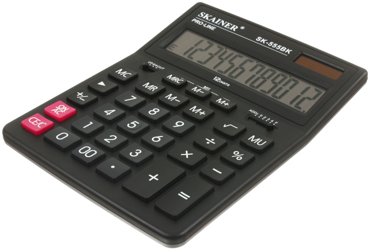 Калькулятор 12-разрядный Skainer SK-555 черный - фото 1 - id-p224854393