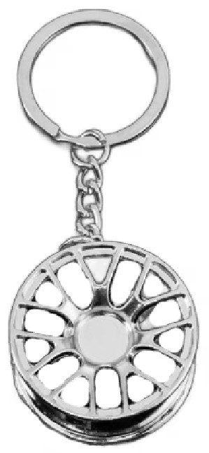 Брелок для ключей Cartage «Диск», диаметр 2 см, металл, хром - фото 2 - id-p224854982