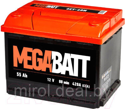 Автомобильный аккумулятор Mega Batt Batt R+ 420A / 6СТ-55АзЕ - фото 1 - id-p224855328