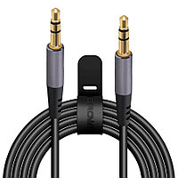 Кабель аудио Crown CMCU-3080A black AUX black (3.5мм mini jack - 3.5мм mini jack), 1.2м, круглый, TPE оплетка,