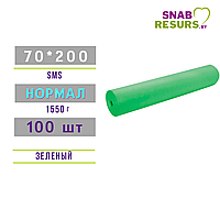 Простыни sms 70*200 НОРМАЛ,100шт рул., зеленые