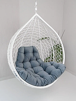 Подушка для одноместного подвесного кресла серо-голубой 115х120х10см