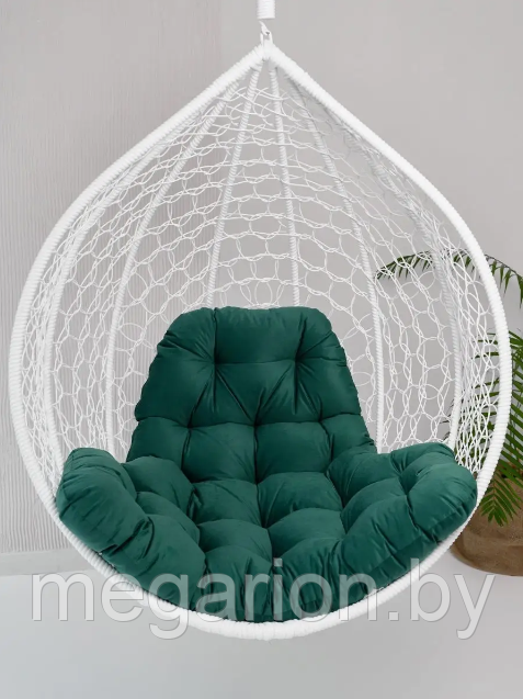 Подушка для одноместного подвесного кресла изумрудно-зеленый 115х120х10см - фото 2 - id-p201794394
