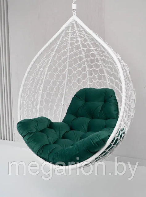 Подушка для одноместного подвесного кресла изумрудно-зеленый 115х120х10см - фото 4 - id-p201794394