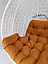 Подушка для одноместного подвесного кресла желтый 115х120х10см, фото 2