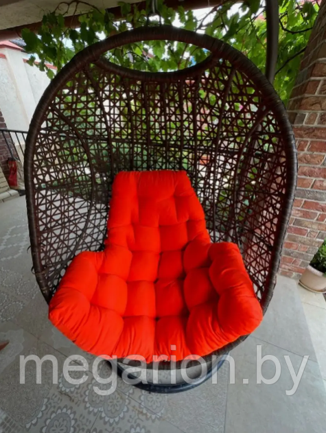 Подушка для одноместного подвесного кресла оранжевый 115х120х10см - фото 4 - id-p224858095